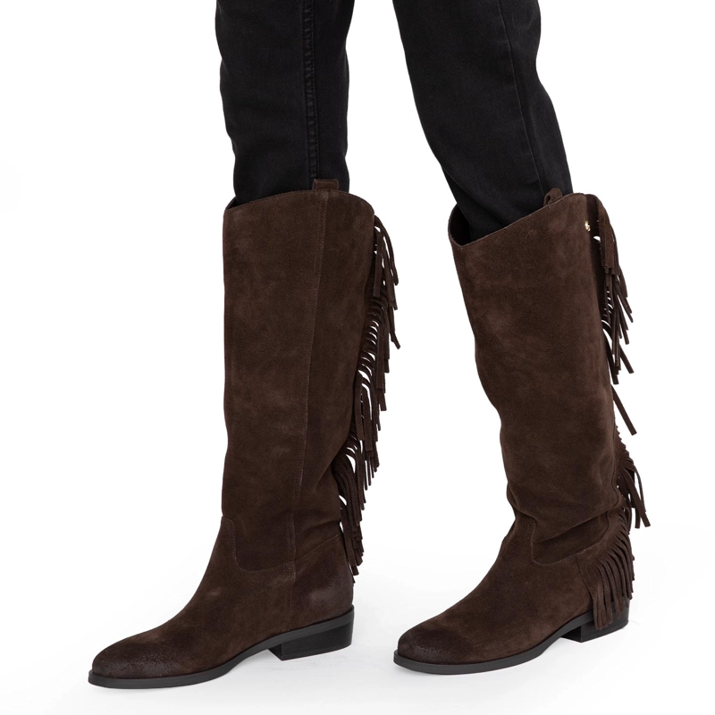 BOTA DE CUERO MUJER GACEL CHOCOLATE MERY - 2