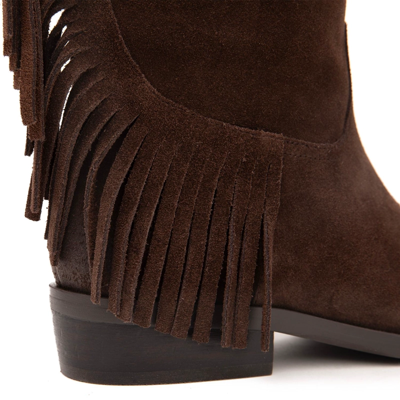 BOTA DE CUERO MUJER GACEL CHOCOLATE MERY - 4
