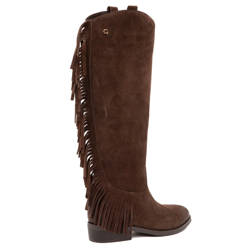 BOTA DE CUERO MUJER GACEL CHOCOLATE MERY - 5