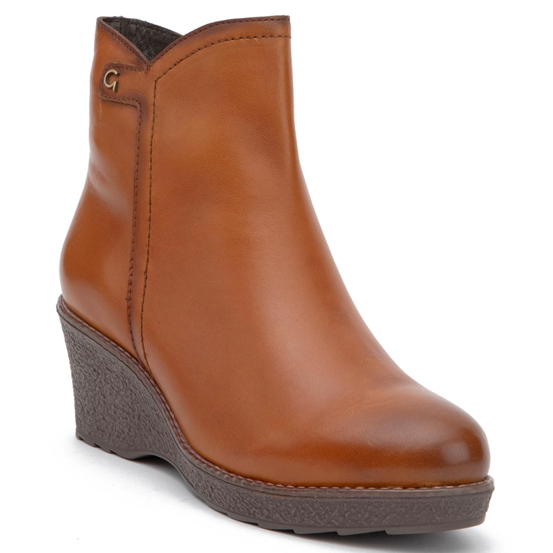 BOTIN DE CUERO MUJER GACEL TOSTADO LEDA - 3