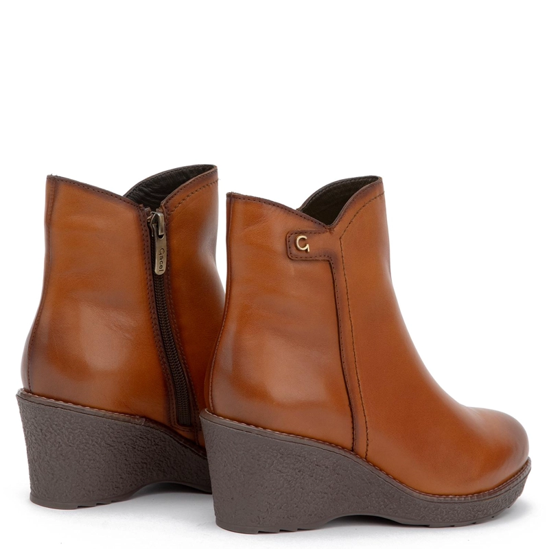 BOTIN DE CUERO MUJER GACEL TOSTADO LEDA - 5