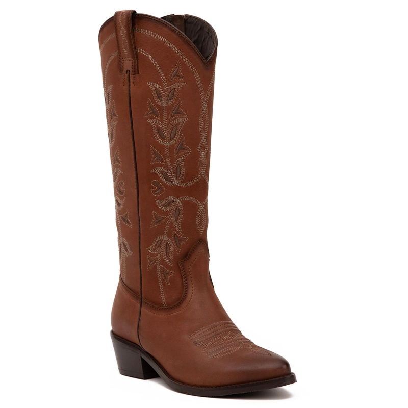 BOTA DE CUERO MUJER GACEL TOSTADO SHEYLA - 3