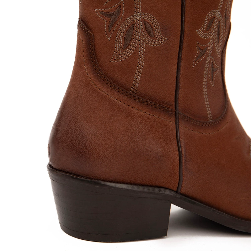 BOTA DE CUERO MUJER GACEL TOSTADO SHEYLA - 4