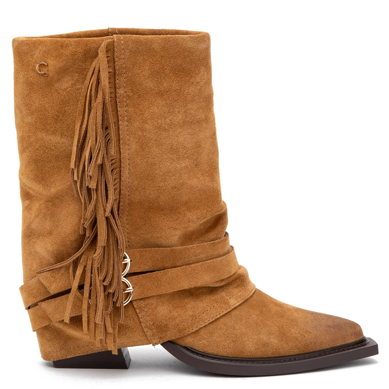 BOTIN DE CUERO MUJER GACEL CAMEL ZAHARA 0661061 - 1