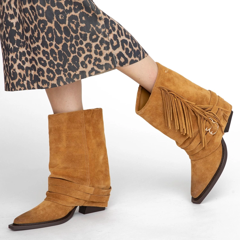 BOTIN DE CUERO MUJER GACEL CAMEL ZAHARA 0661061 - 2