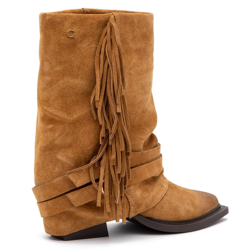 BOTIN DE CUERO MUJER GACEL CAMEL ZAHARA 0661061 - 5