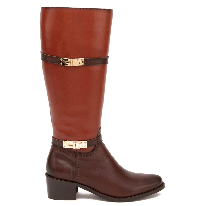 BOTA DE CUERO MUJER GACEL CHOCOLATE MONTANA 0660926 - 1