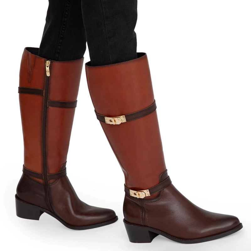 BOTA DE CUERO MUJER GACEL CHOCOLATE MONTANA 0660926 - 2