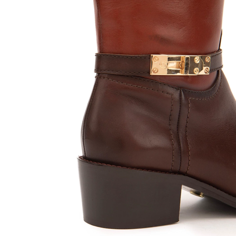 BOTA DE CUERO MUJER GACEL CHOCOLATE MONTANA 0660926 - 4