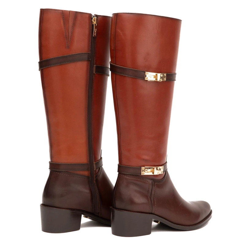 BOTA DE CUERO MUJER GACEL CHOCOLATE MONTANA 0660926 - 5
