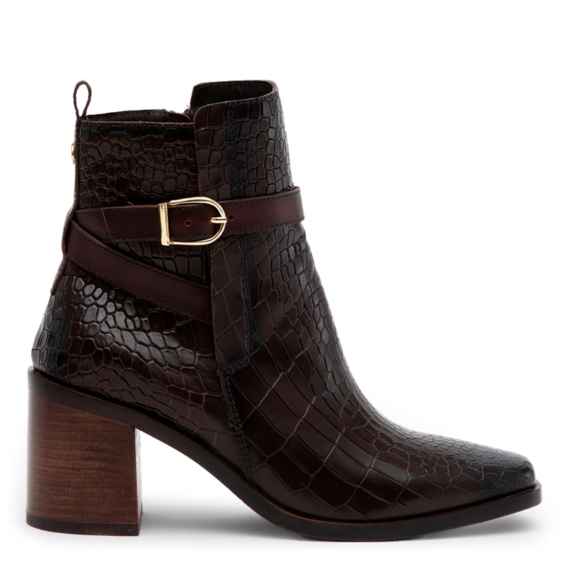 BOTIN DE CUERO MUJER GACEL CHOCOLATE ASUNCION - 1