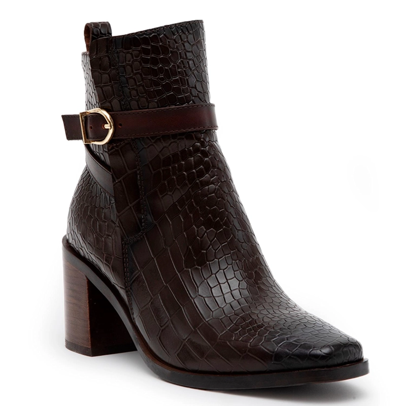 BOTIN DE CUERO MUJER GACEL CHOCOLATE ASUNCION - 3