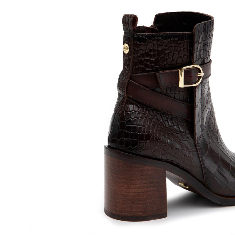 BOTIN DE CUERO MUJER GACEL CHOCOLATE ASUNCION - 4