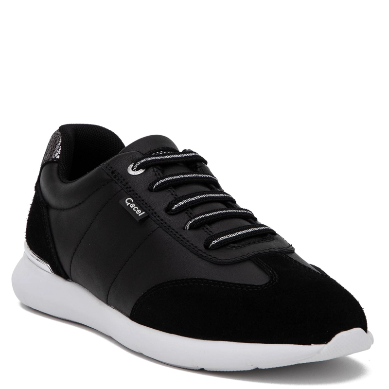 ZAPATILLA DE CUERO MUJER GACEL NEGRO STEFFY - 3