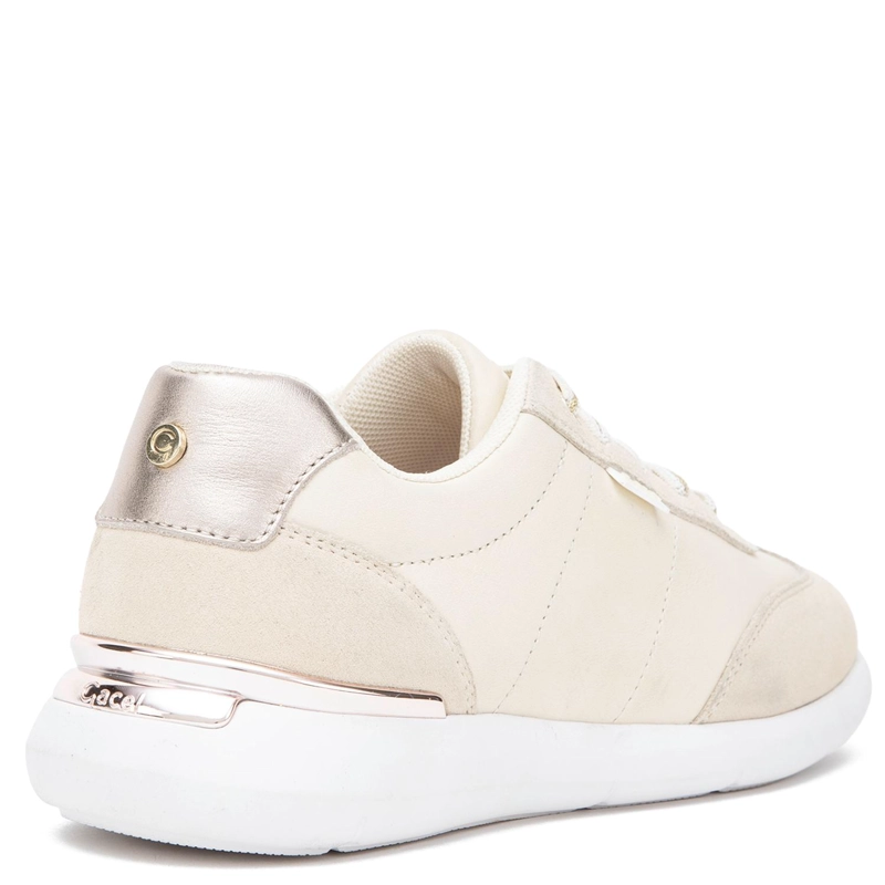 ZAPATILLA DE CUERO MUJER GACEL BEIGE STEFFY - 5