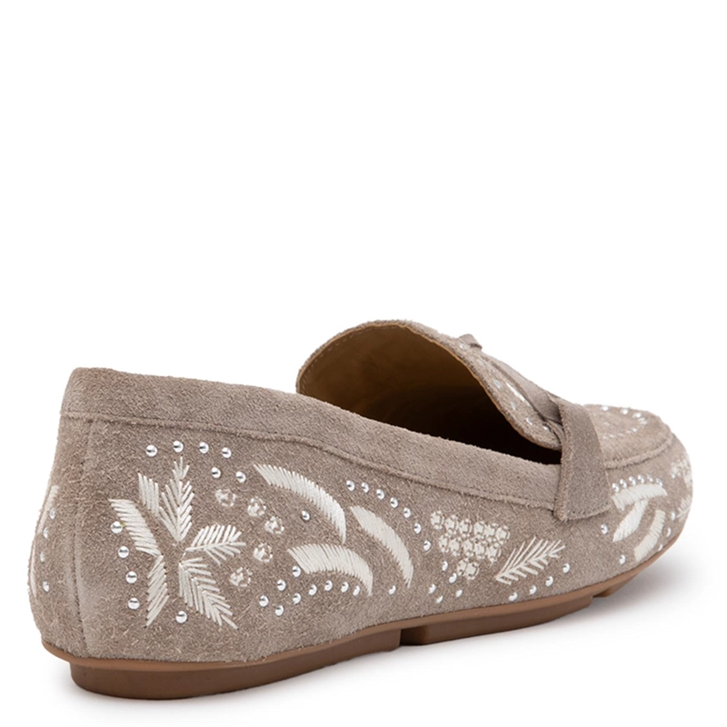 MOCASIN DE CUERO MUJER GACEL BEIGE LESLIE - 5