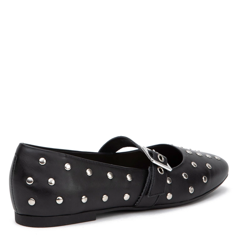BALLERINA DE CUERO MUJER GACEL NEGRO ABI - 5