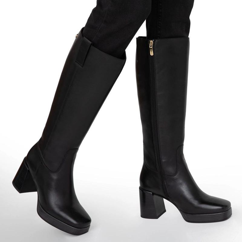 BOTA DE CUERO MUJER GACEL NEGRO BRIONA 0660719 - 2