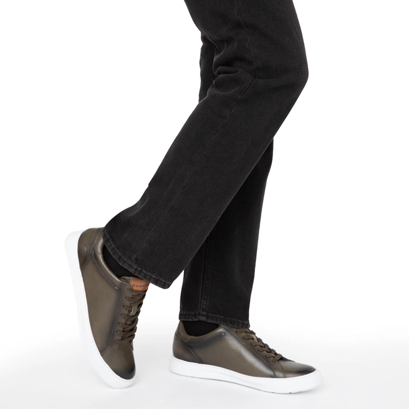 ZAPATILLA DE CUERO HOMBRE GUANTE OLIVO TOKIO 0036283 - 2