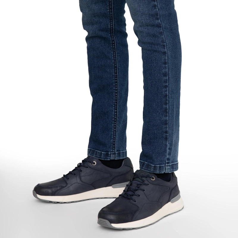 ZAPATILLA DE CUERO HOMBRE GUANTE MARINO KIOTO 0036161 - 2