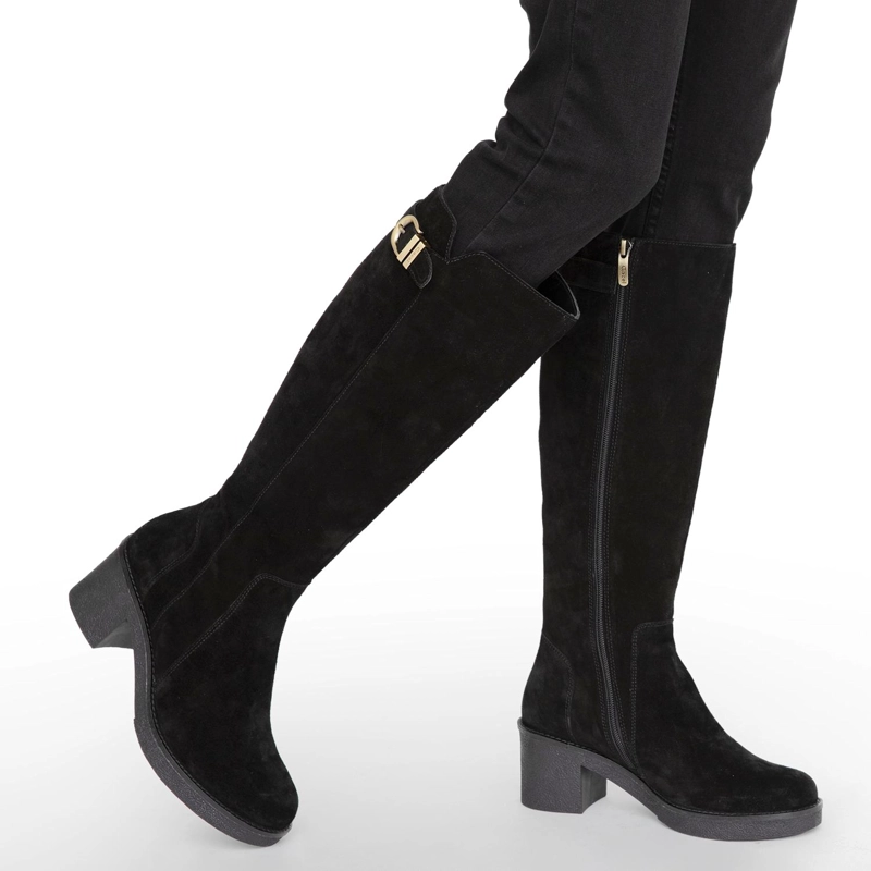 BOTA DE CUERO MUJER GACEL NEGRO MEG - 2
