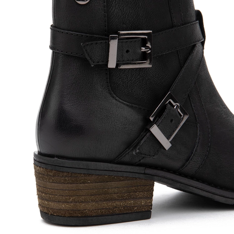 BOTIN DE CUERO MUJER GACEL NEGRO GINA - 4