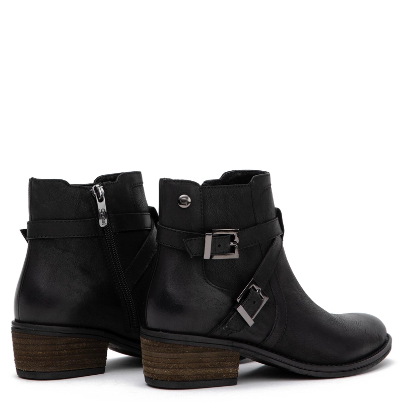 BOTIN DE CUERO MUJER GACEL NEGRO GINA - 5