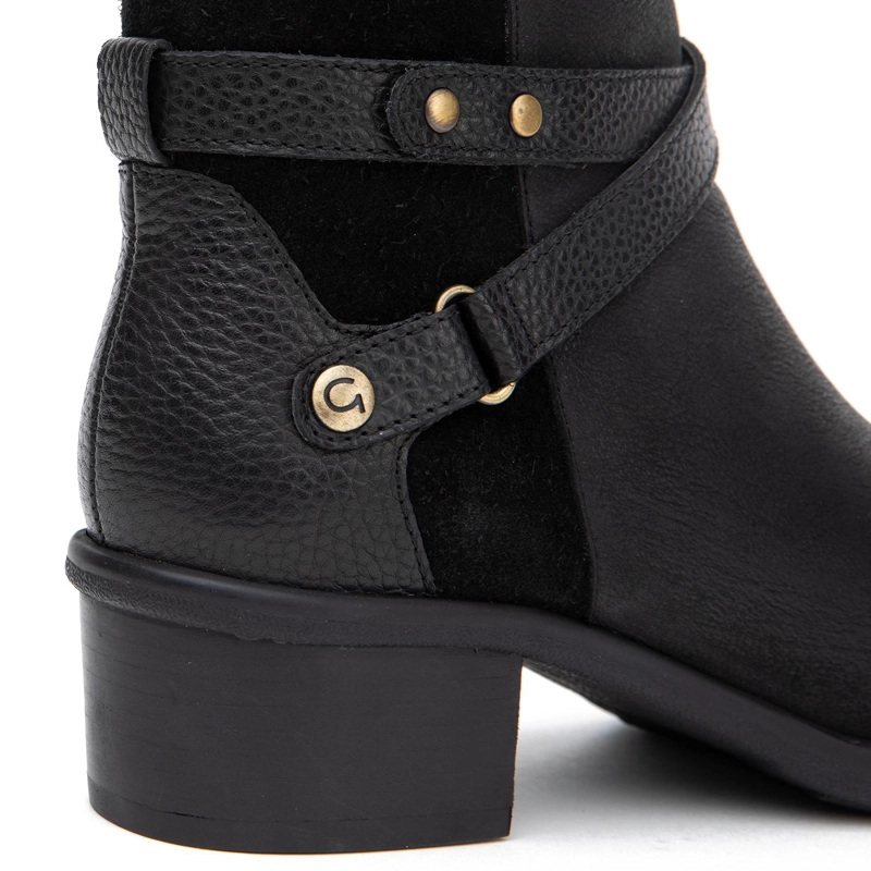 BOTIN DE CUERO MUJER GACEL NEGRO FABIANA 0660780 - 4