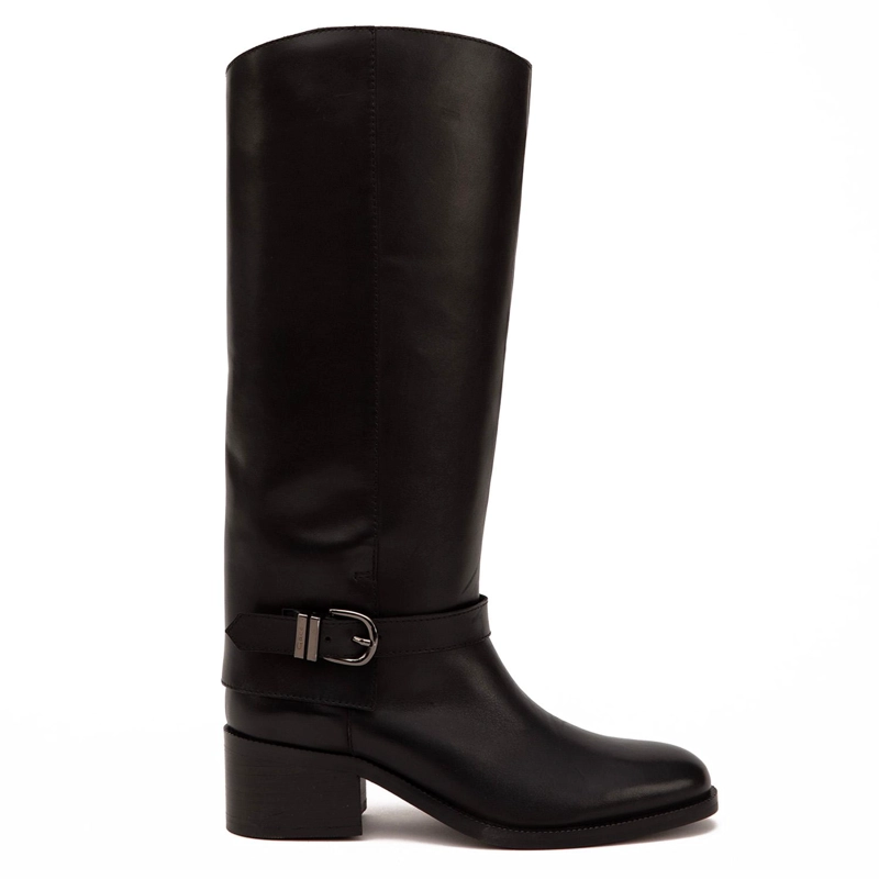 BOTA DE CUERO MUJER GACEL NEGRO CAROLA 0660733 - 1