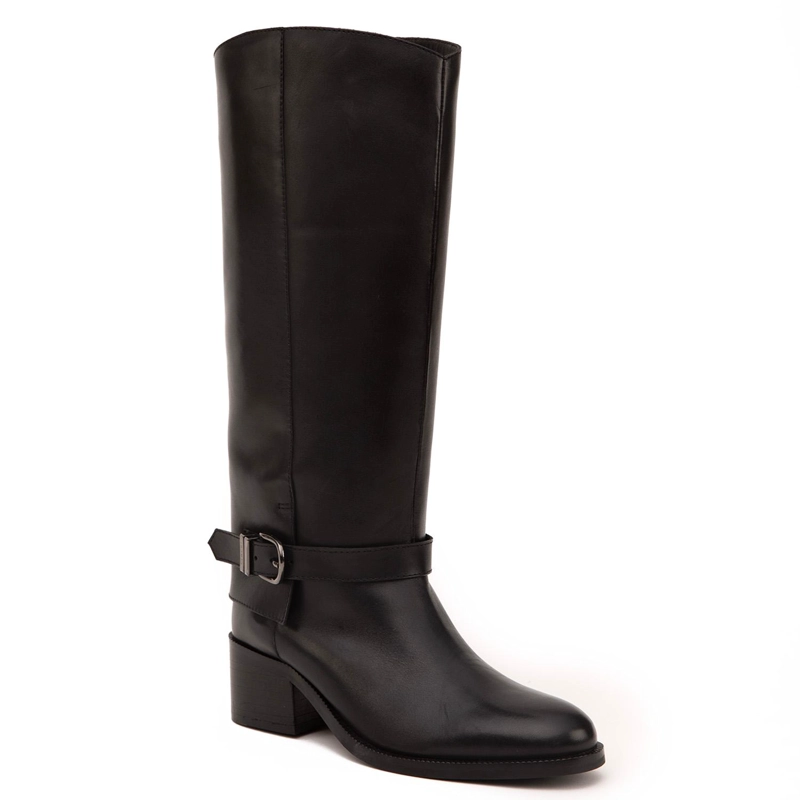 BOTA DE CUERO MUJER GACEL NEGRO CAROLA 0660733 - 3