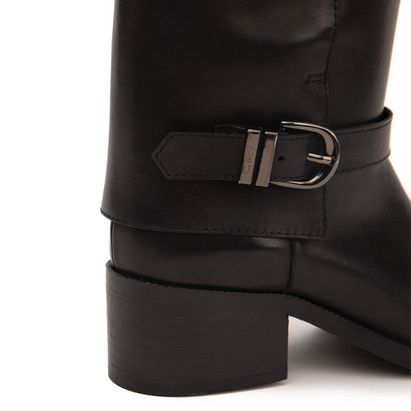 BOTA DE CUERO MUJER GACEL NEGRO CAROLA 0660733 - 4