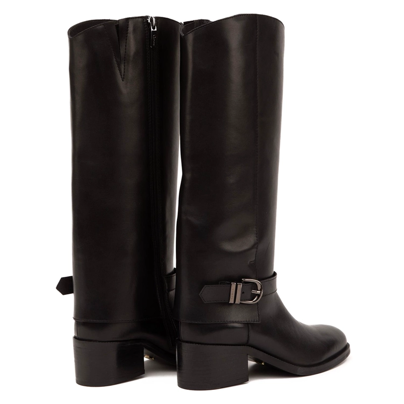 BOTA DE CUERO MUJER GACEL NEGRO CAROLA 0660733 - 5
