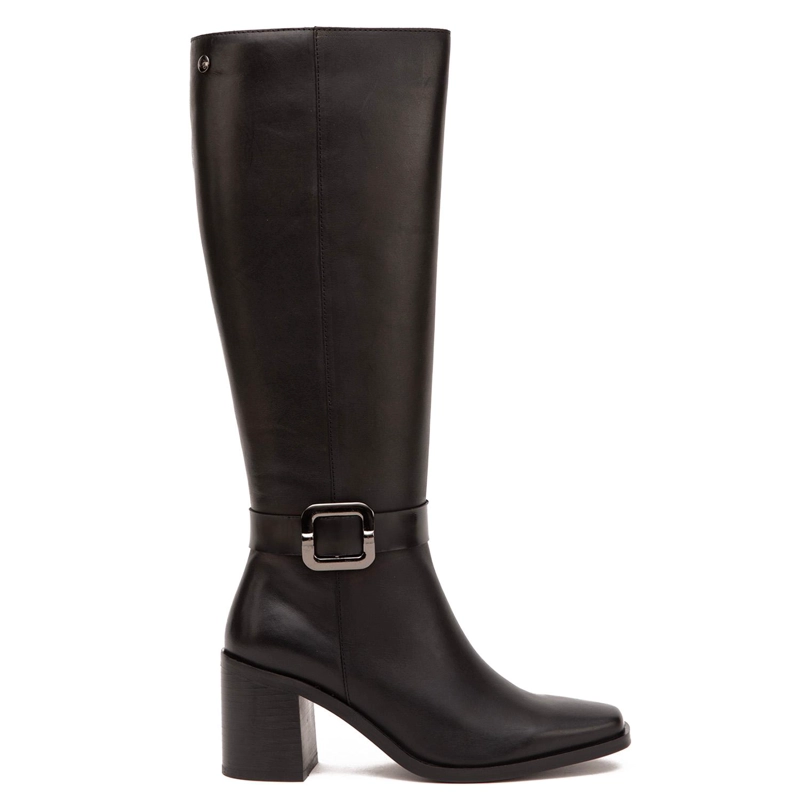 BOTA DE CUERO MUJER GACEL NEGRO ASUNCION 0660705 - 1