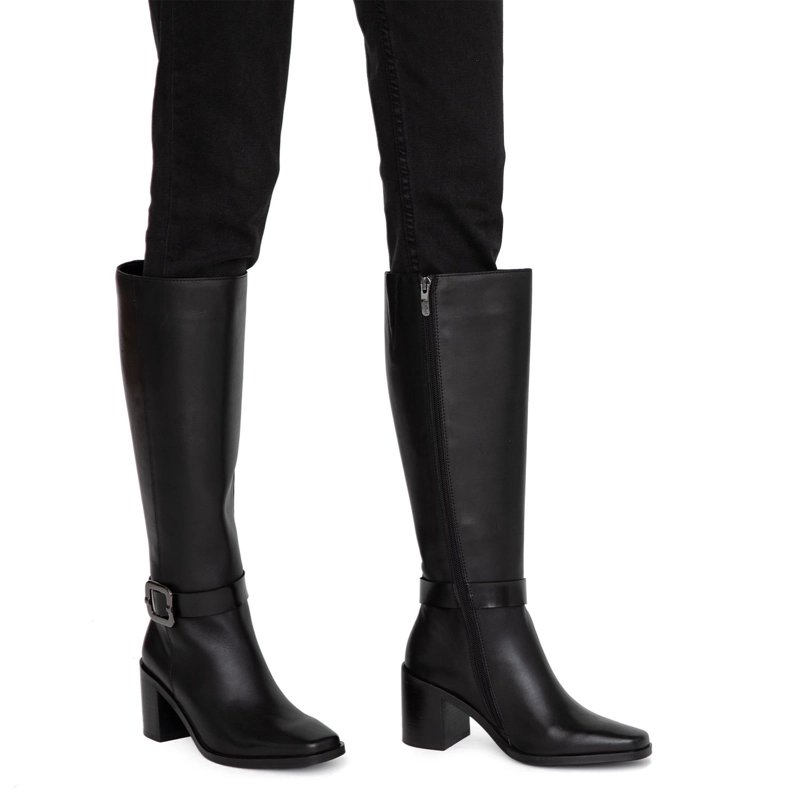 BOTA DE CUERO MUJER GACEL NEGRO ASUNCION 0660705 - 2