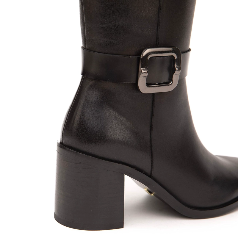 BOTA DE CUERO MUJER GACEL NEGRO ASUNCION 0660705 - 4