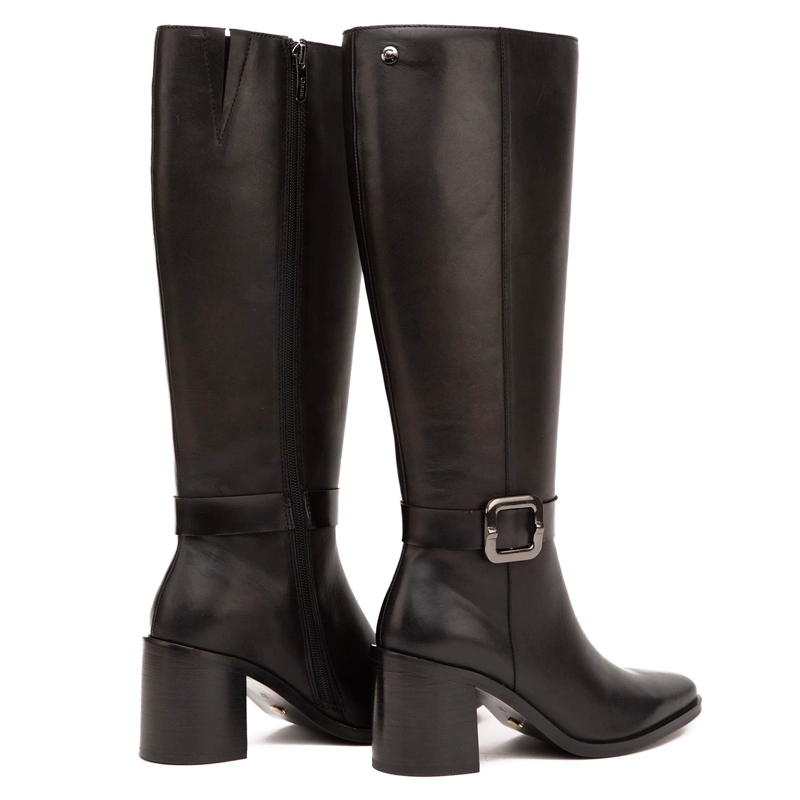 BOTA DE CUERO MUJER GACEL NEGRO ASUNCION 0660705 - 5