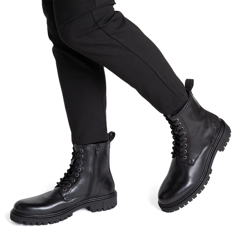 BOTIN DE CUERO HOMBRE GUANTE NEGRO SINTRA - 2