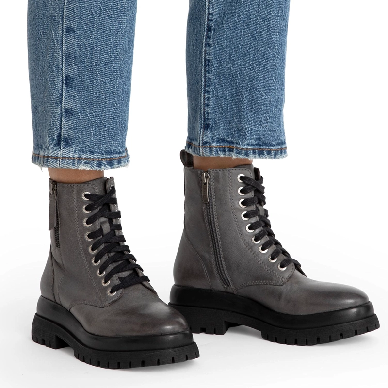 BOTIN DE CUERO MUJER GACEL ACERO SARAH 0661013 - 2