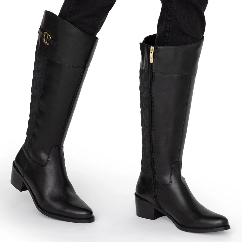 BOTA DE CUERO MUJER GACEL NEGRO MONTANA 0660922 - 2