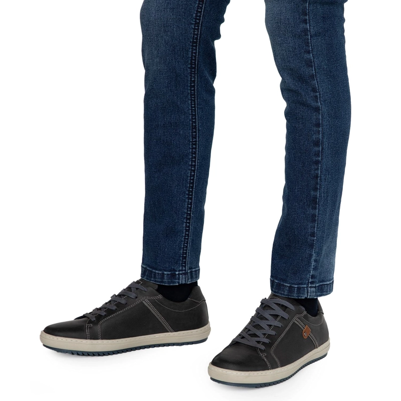 ZAPATILLA DE CUERO HOMBRE GUANTE GRAFITO KANSAS 0035923 - 2