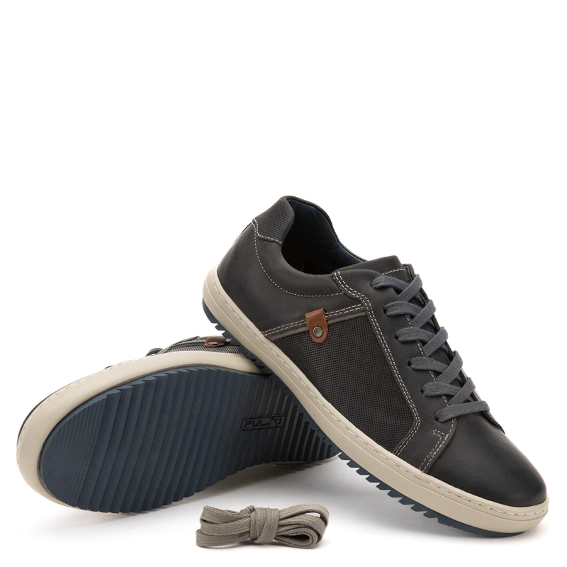 ZAPATILLA DE CUERO HOMBRE GUANTE GRAFITO KANSAS 0035923 - 4