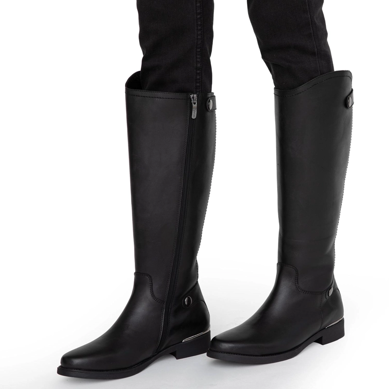 BOTA DE CUERO MUJER GACEL NEGRO HORTENCIA 0660822 - 2
