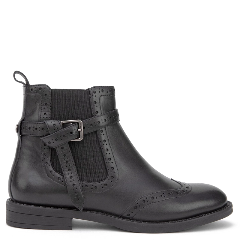 BOTIN DE CUERO MUJER GACEL NEGRO RIDE 0660987 - 1