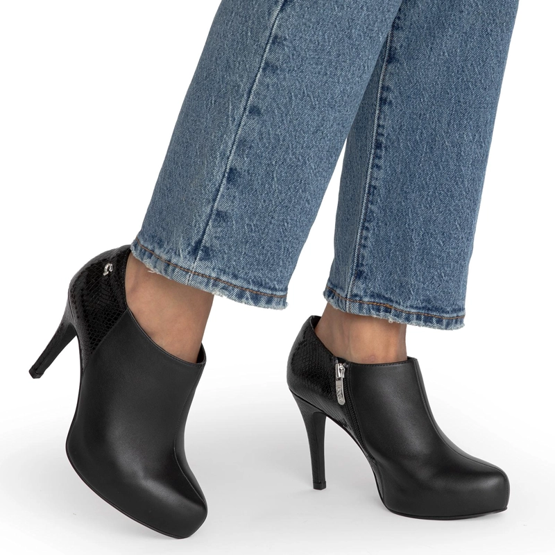 BOTIN DE CUERO MUJER GACEL NEGRO OLGA - 2