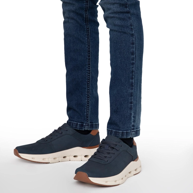 ZAPATO DE CUERO HOMBRE GUANTE MARINO DAMASCO 0036140 - 2