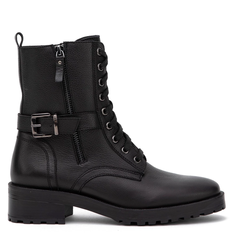 BOTIN DE CUERO MUJER GACEL NEGRO MAX - 1