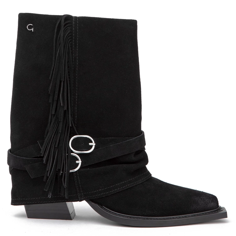BOTIN DE CUERO MUJER GACEL NEGRO ZAHARA - 1