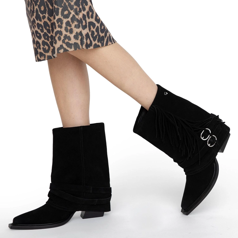 BOTIN DE CUERO MUJER GACEL NEGRO ZAHARA 0661062 - 2