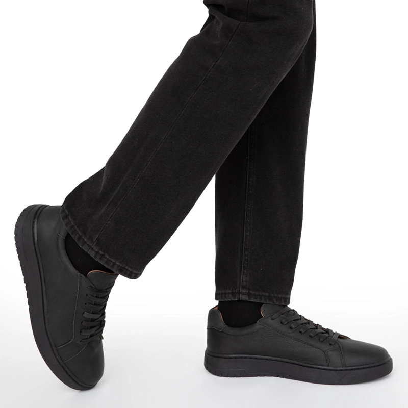 ZAPATILLA DE CUERO HOMBRE GUANTE NEGRO HONG KONG - 2