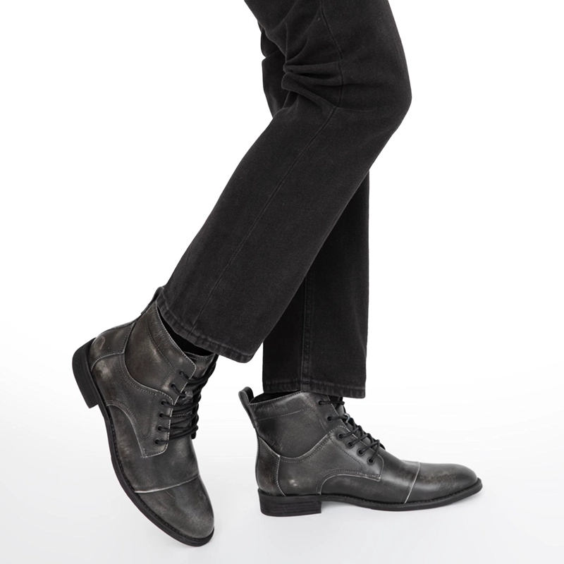 BOTIN DE CUERO HOMBRE GUANTE GRAFITO AUSTRIA - 2